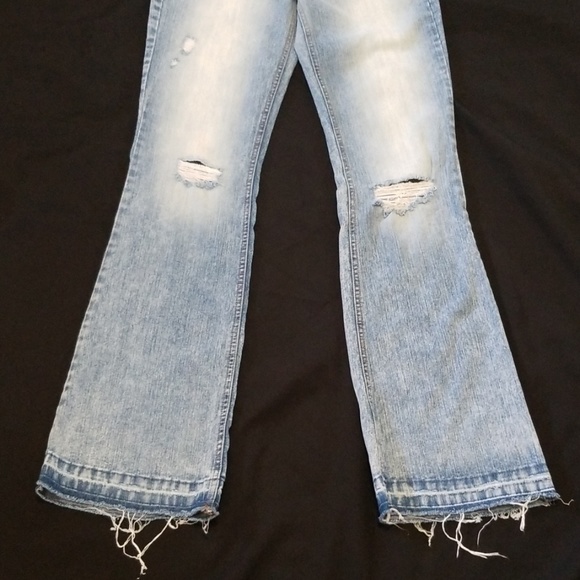 VTG Distressed Bell Bottom Jeans - Picture 3 of 8